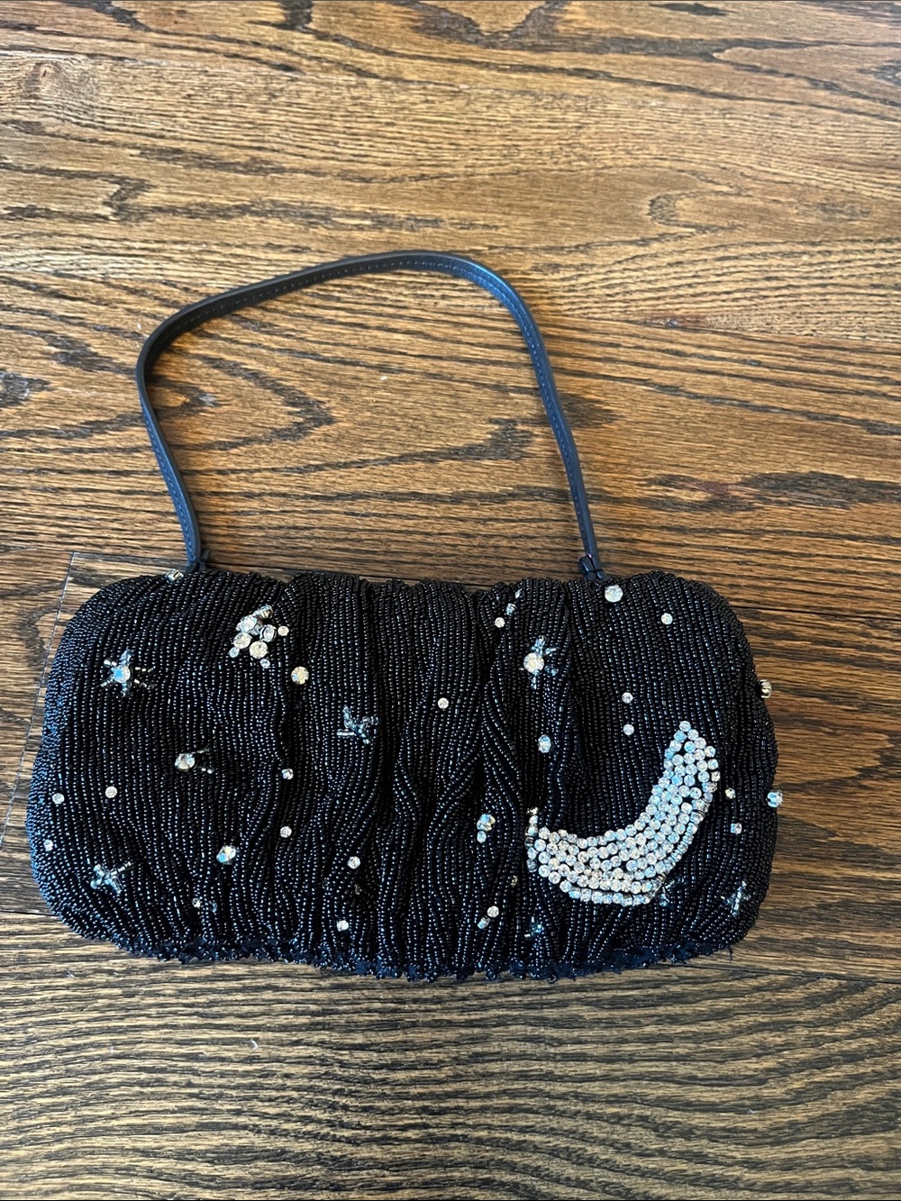 STAUD Starry Night Bean Gathered Crystal-embellished Beaded Bag - Picture 3 of 7